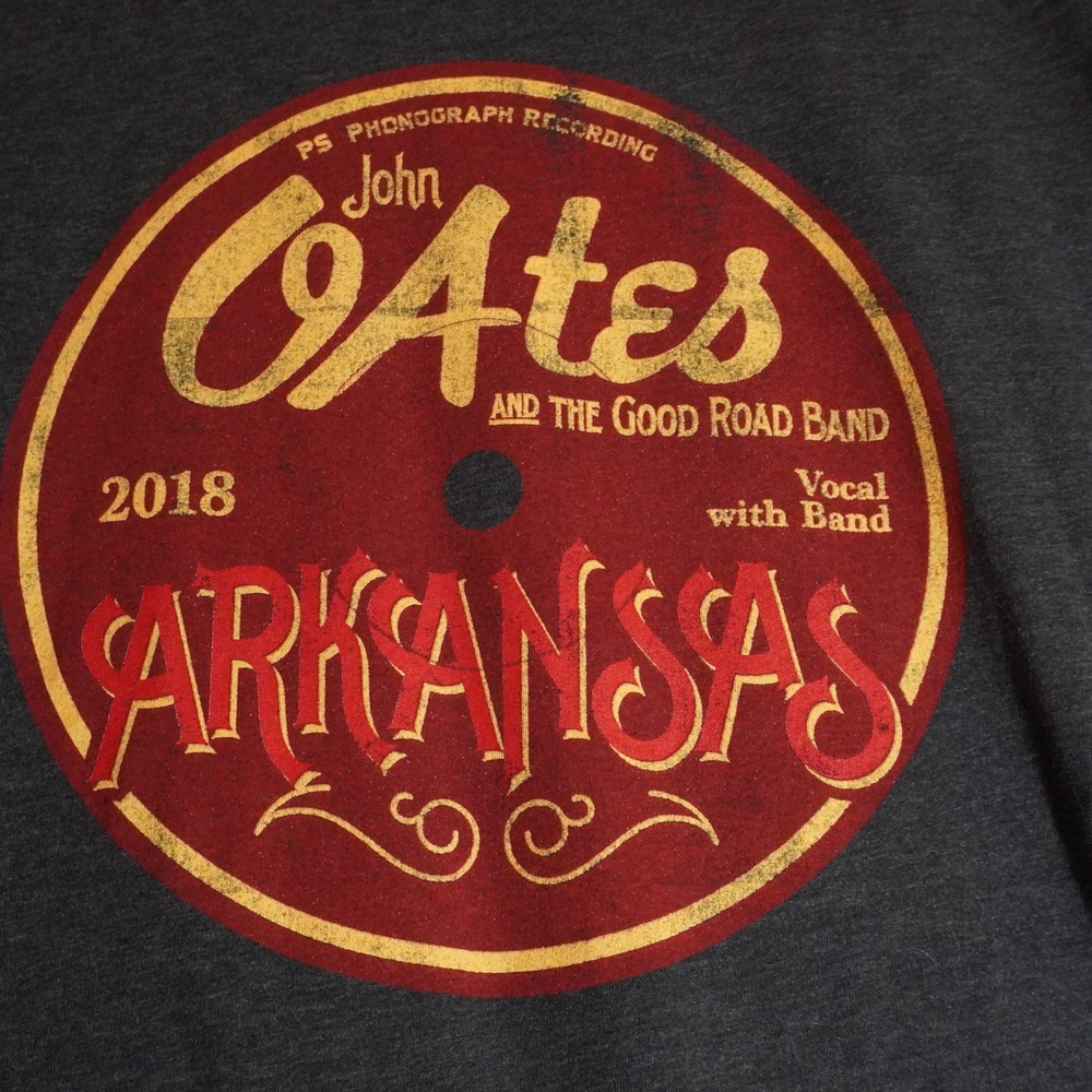 John Oates Arkansas 2018 Tour Shirt Mens XL Charcoal Gray Band Tee Next Level - Picture 2 of 8